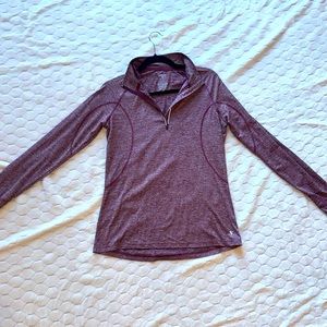 Athletic quarter zip up long sleeve. Maroon and white. Never worn